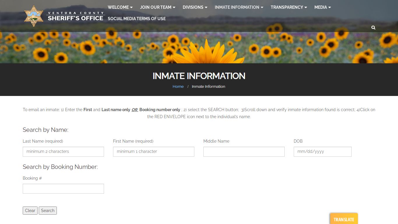 Inmate Information - Ventura County Sheriff's Office